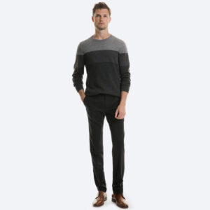 Stripe crew knit